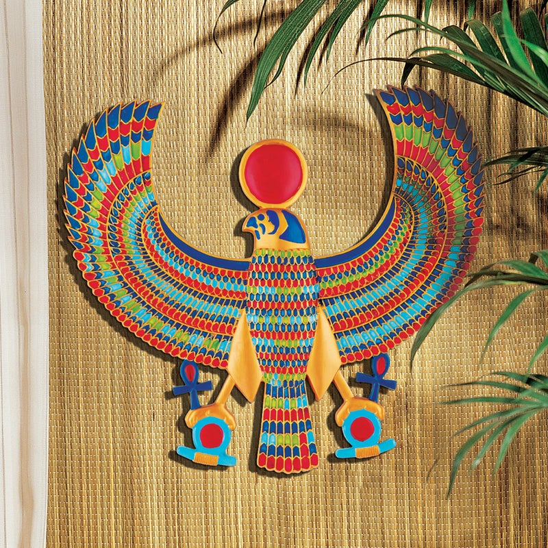 Design Toscano AH22206 Horus Egyptian Wall Plaque,Full Color,15 Inch, Living Room - Image 2