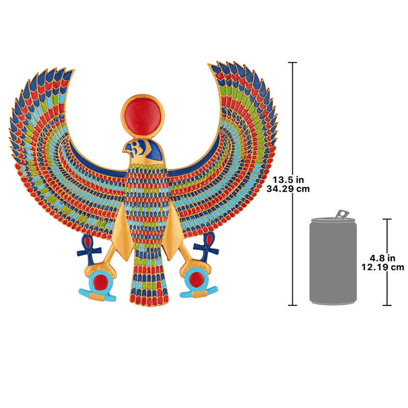 Design Toscano AH22206 Horus Egyptian Wall Plaque,Full Color,15 Inch, Living Room - Image 3