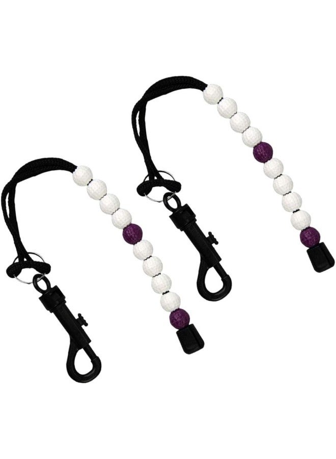 silvercnc 2 Pack Golf Score Count Beads Bracelet Stroke Counter Counting Tool W/Clip  - Image 1