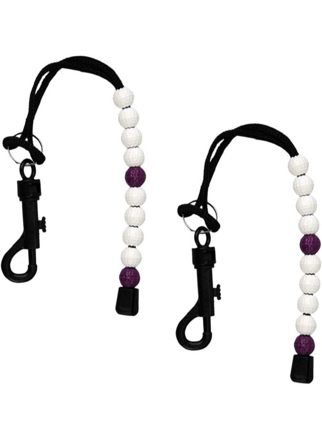 silvercnc 2 Pack Golf Score Count Beads Bracelet Stroke Counter Counting Tool W/Clip  - Image 2
