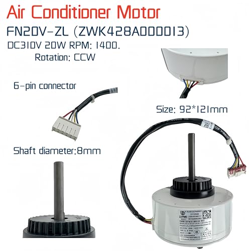 IXGPUTS Air Conditioner Motor FN20V-ZL (ZWK428A000013) DC310V Brushless DC Motor for GREE Central air Conditioner,20W 1400r/min DC Fan Motor 3 Years Warranty - Image 2