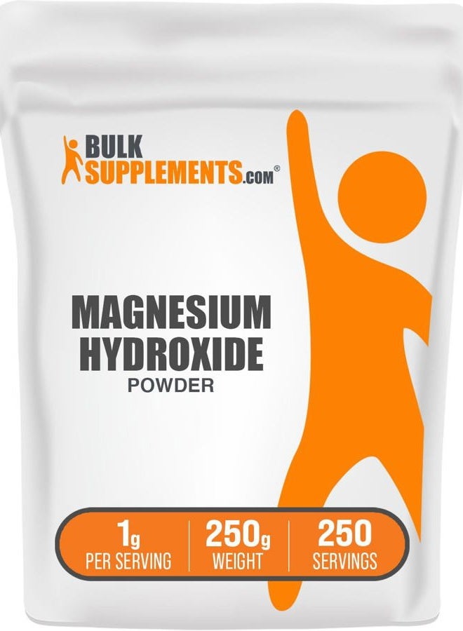 BulkSupplements .com Magnesium Hydroxide Powder - Colon Support - Mild Laxative - Magnesium Supplement (250 Grams - 8.8 oz) - Image 1