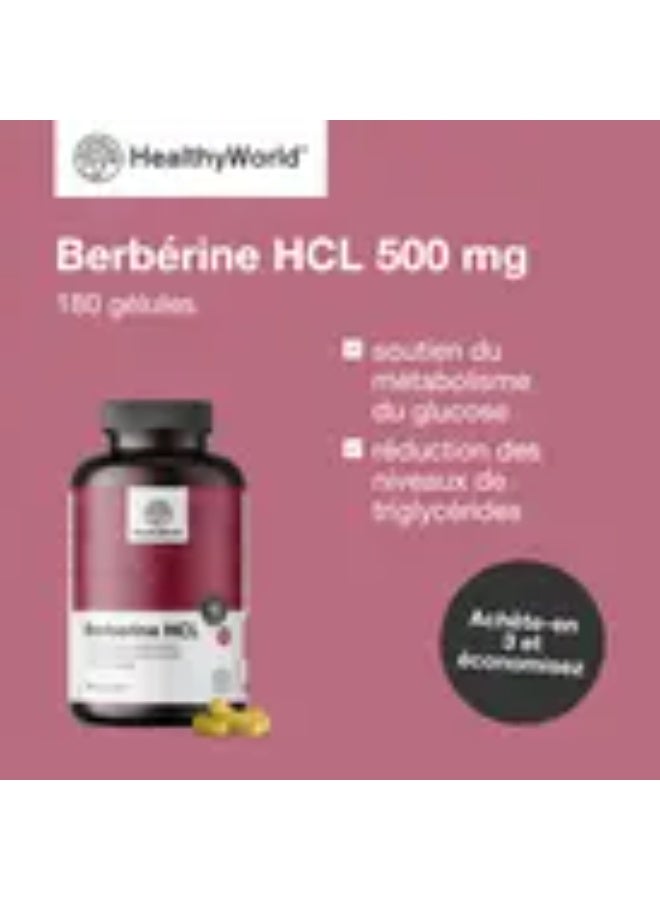 العالم الصحي بيربيرين HCL 500 ملغ – لدعم مستويات السكر الصحية في الدم – 180 كبسولة - Image 3