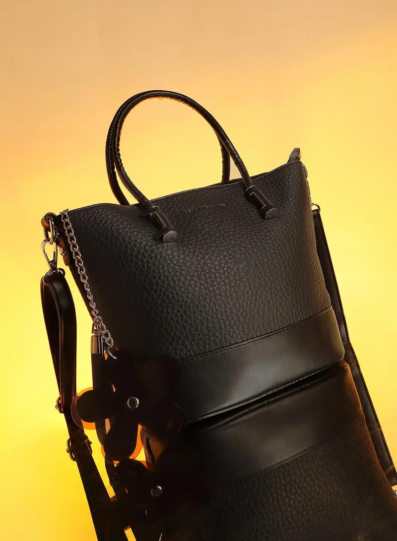Women's The Basket Hand Bag - Midnight Black