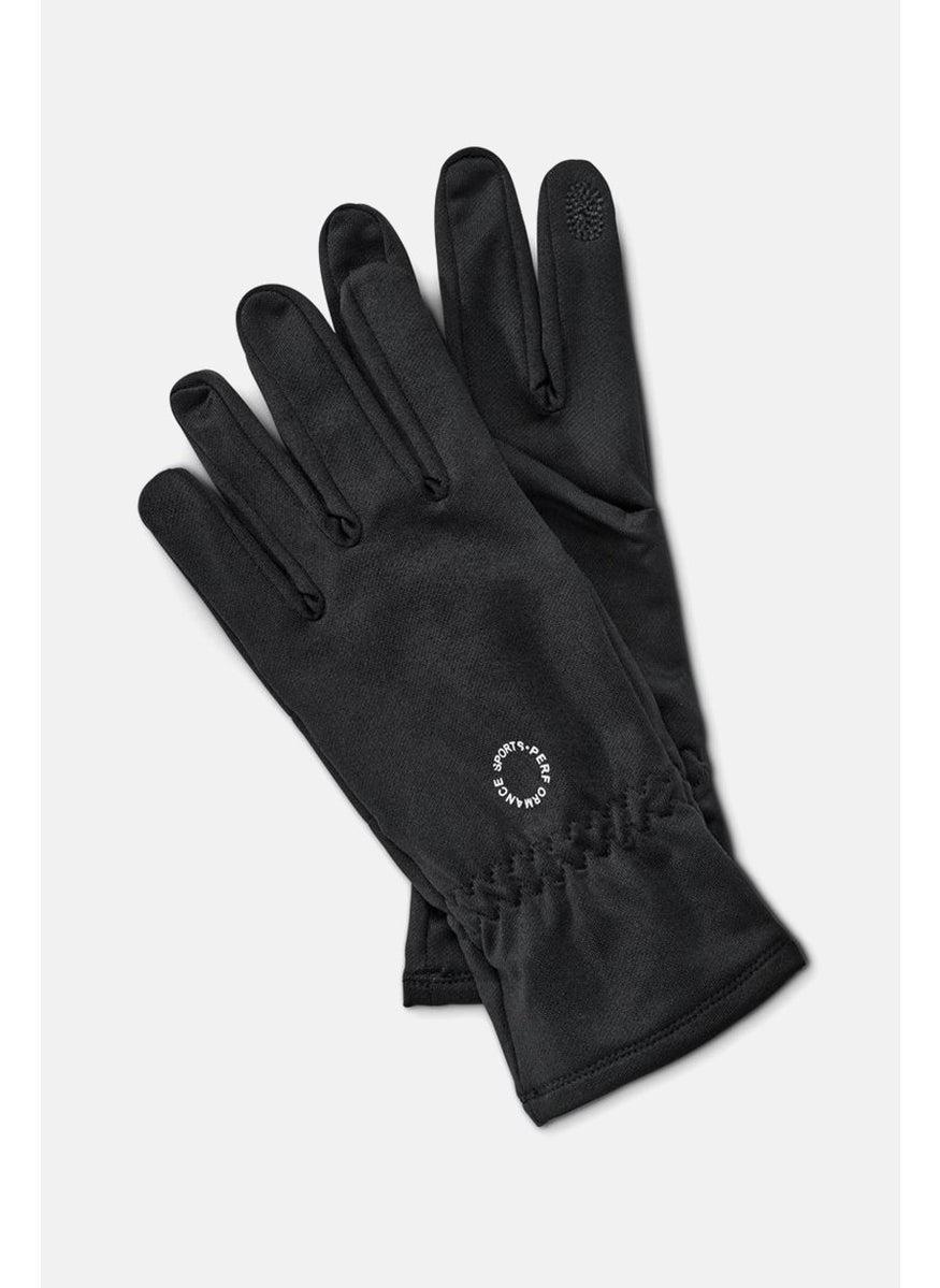 Tchibo Reflective Print Running Gloves, Black  - Image 2