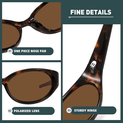 WOWSUN Retro Y2K Wrap Around Sunglasses for Women Trendy Polarized Sporty Shades UV Protection - Image 3