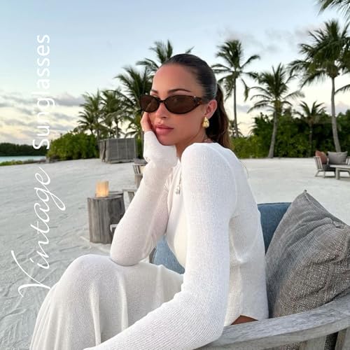 WOWSUN Retro Y2K Wrap Around Sunglasses for Women Trendy Polarized Sporty Shades UV Protection - Image 2