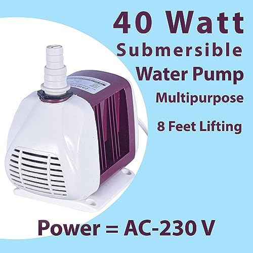 Depron 40 Watt Multipurpose Submersible Water Pump for Cooler, Aquarium, Pond, Fountain, Hydroponics, Aquaponics | Heavy Duty Motor | High Water Lift | Energy Efficient | AC 230V - Image 3