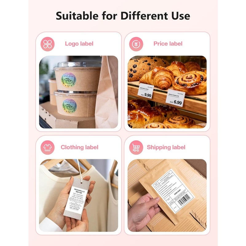 Tooth Thermal Label Printer 241BT 4x6 Inches Wireless Shipping Label Maker for Small Business Compatible with iPhone Android Amazon Shopify UPS Home Office Travel Use Bluetooth 5.0 1 Roll Labels Included - Image 5