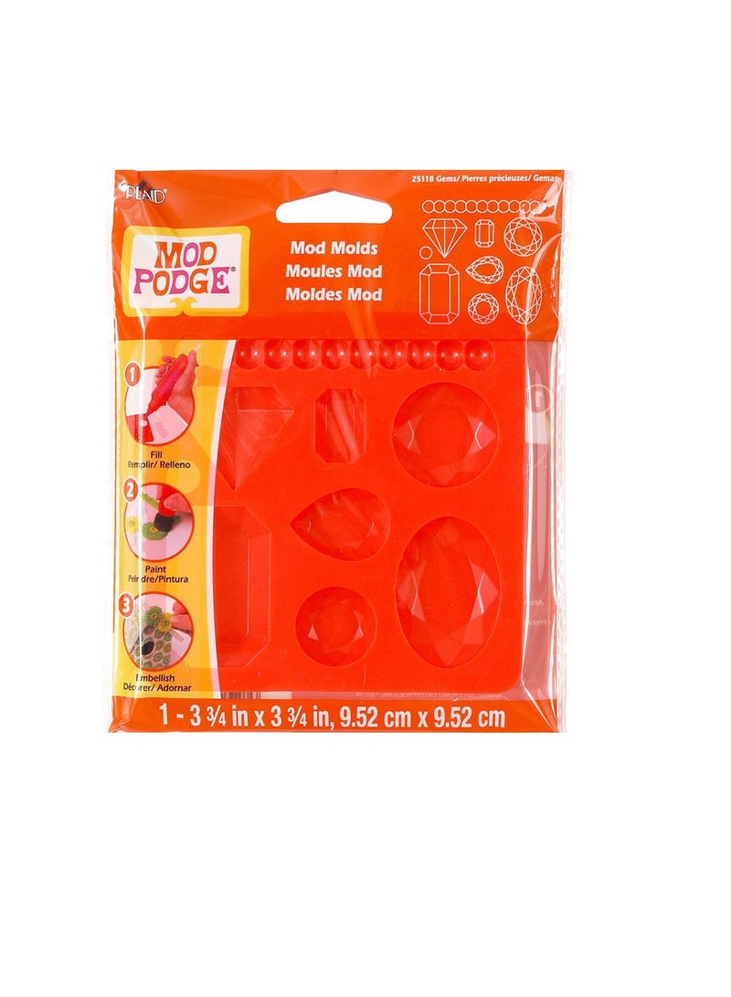 PLAID Mod Mold 3.75 inch x 3.75 inch Gems - Image 2