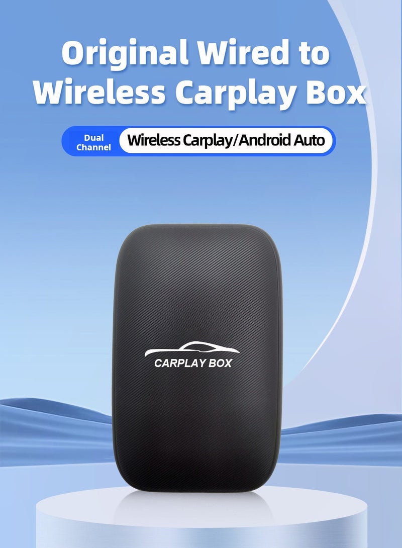 Generic Wireless CarPlay Android Auto 3-in-1 Box with YouTube & Netflix Support | 2GB+16GB Memory | Convert Factory Wired CarPlay to Wireless | Android 10 Smart Car Multimedia Adapter with Voice Assistant, SD Slot  - Image 1