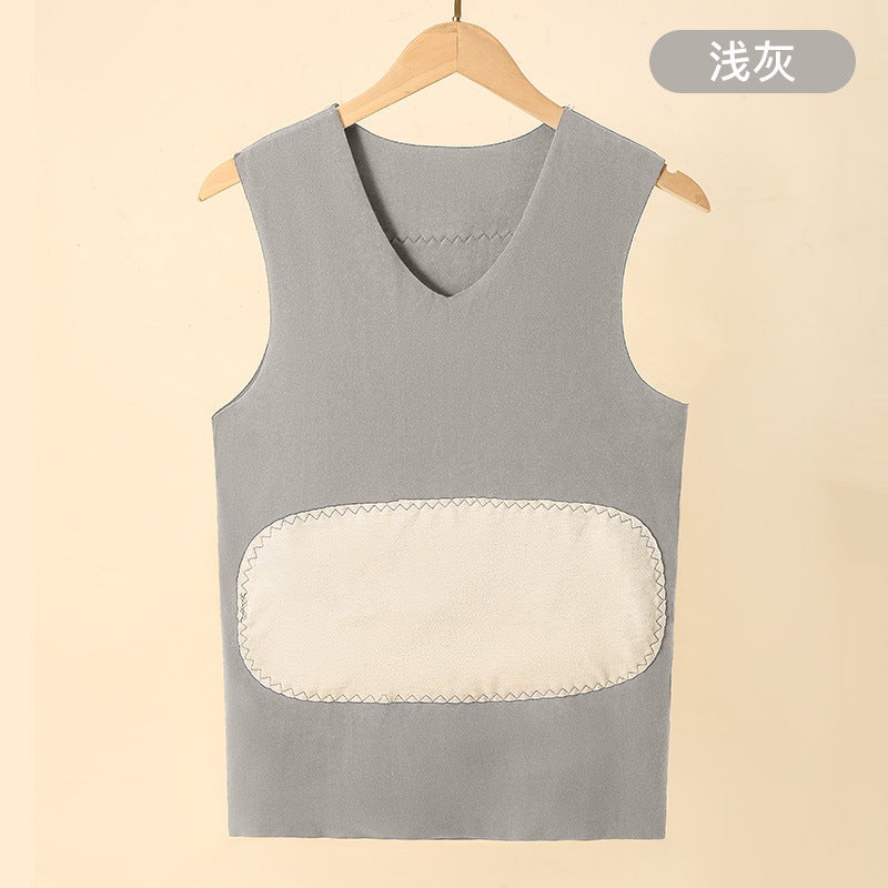 Men'S And Women'S Seamless Thermal Vest, Brushed Camisole, Solid Color Top, Reversible And Can Be Worn Outside, Vest Style - Image 1