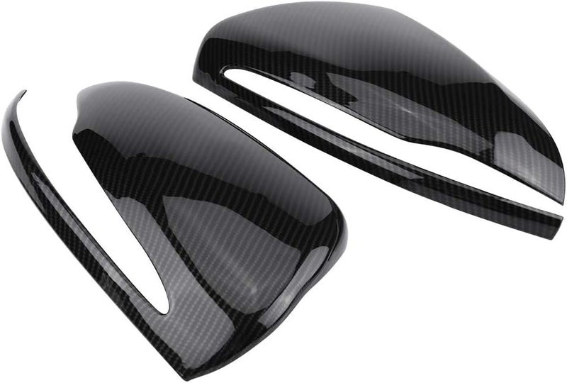AYNEFY Side View Mirror Cover for, 2 Packs Left& Right ABS Carbon Fiber Print Color Rearview Mirror for C/E/GLC/S Class W205 W213 X253 W222 - Image 3
