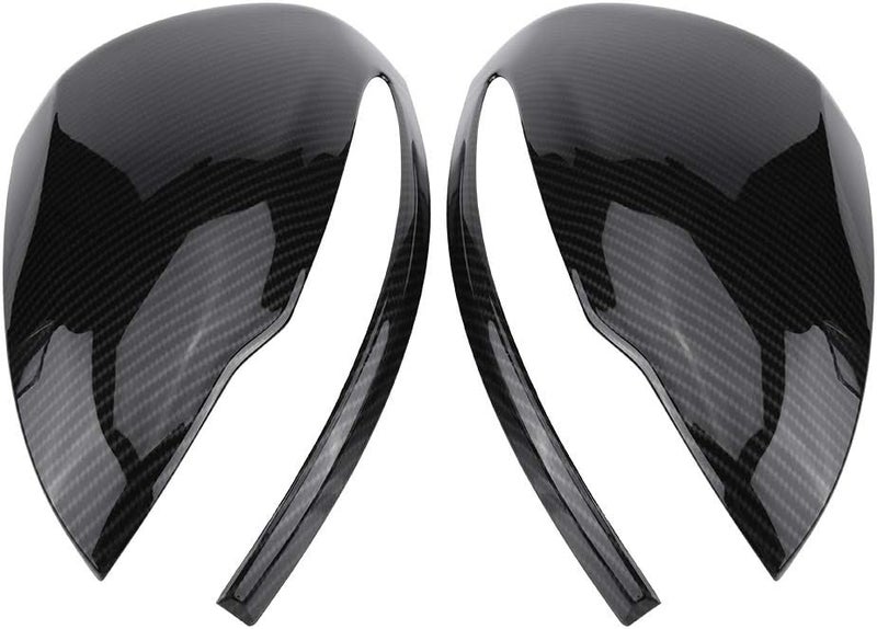 AYNEFY Side View Mirror Cover for, 2 Packs Left& Right ABS Carbon Fiber Print Color Rearview Mirror for C/E/GLC/S Class W205 W213 X253 W222 - Image 1