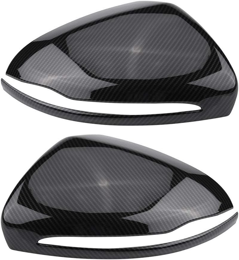 AYNEFY Side View Mirror Cover for, 2 Packs Left& Right ABS Carbon Fiber Print Color Rearview Mirror for C/E/GLC/S Class W205 W213 X253 W222 - Image 4