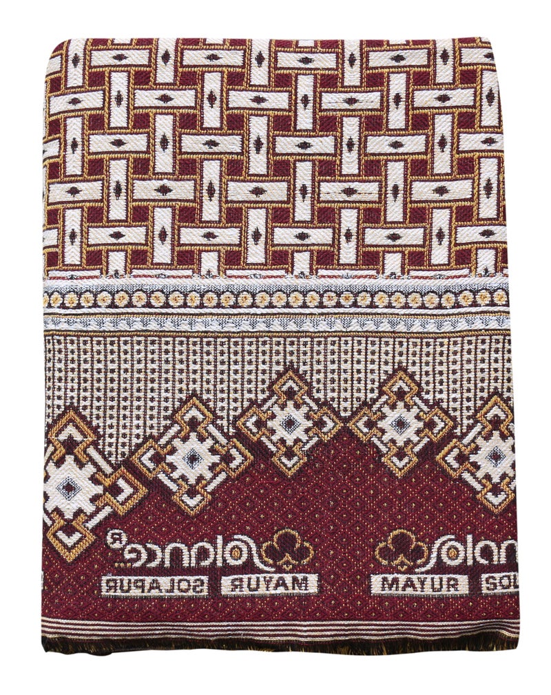 Mandhania Solapur Chaddars 100% Cotton Dailyuse Single Bed Blanket Pack of 1 - Multicolor - Image 1