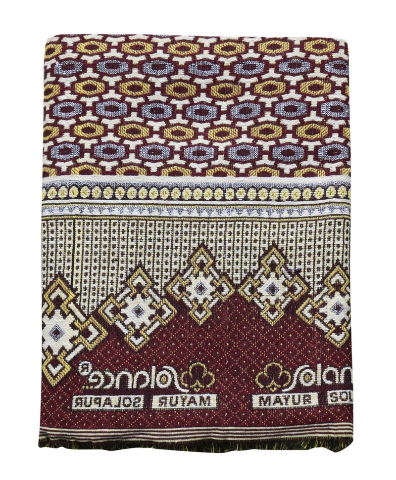 Mandhania Solapur Chaddars 100% Cotton Dailyuse Single Bed Blanket Pack of 1 - Multicolor - Image 2