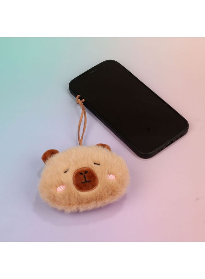 Lovable Capibala Pendant Capybara Doll Accessories Mobile Phone Case Clothing Bag Decorative Claw Machine Doll Small Gift-Specifications:Light Color Card Leather (marked On The Back)  - Image 5