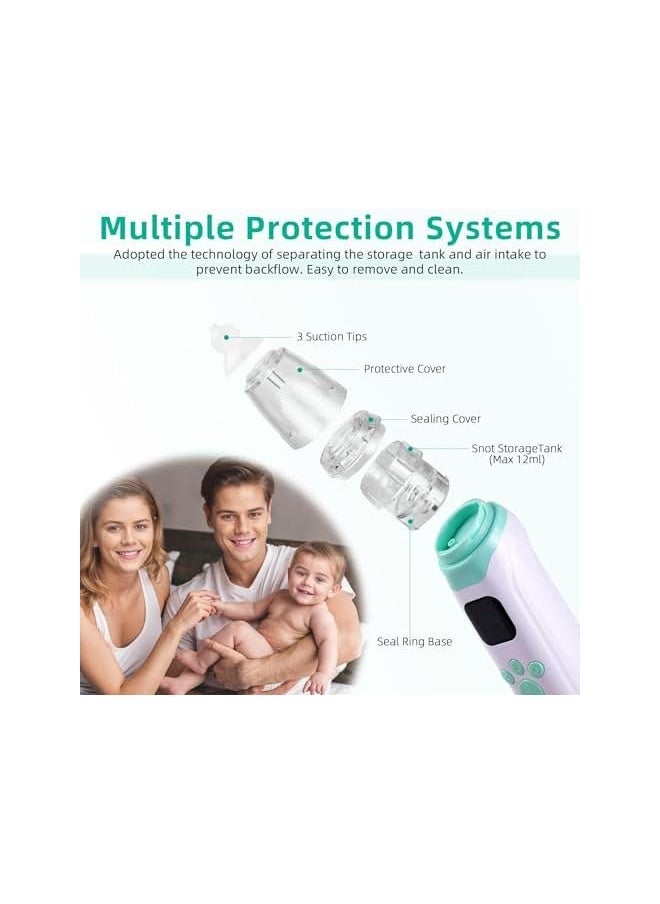 Generic Nose Sucker Machine, Nasal Aspirator for Baby ,Electric Nose Aspirator for Toddler, Baby Nose Sucker, Automatic Nose Cleaner with 3 Adjustable Silicone Suction Tips, Music Light Soothing Function  - Image 5