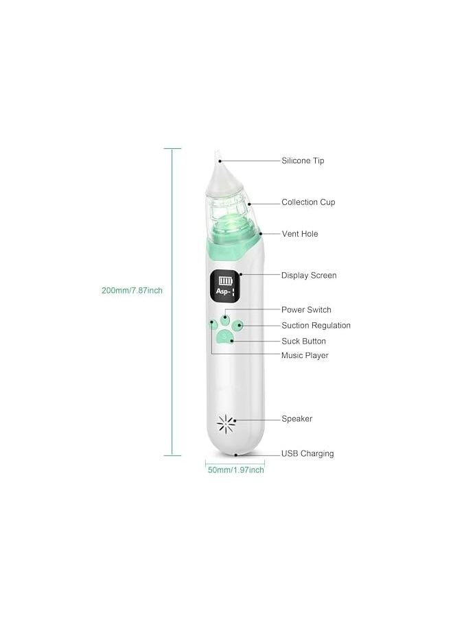 Generic Nose Sucker Machine, Nasal Aspirator for Baby ,Electric Nose Aspirator for Toddler, Baby Nose Sucker, Automatic Nose Cleaner with 3 Adjustable Silicone Suction Tips, Music Light Soothing Function  - Image 2