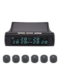 Tire Pressure Monitoring System, Solar Powered 6-Wheel Freight Vehicle Tire Pressure Monitor System for Truck, RV, Bus, Bulk Lorry