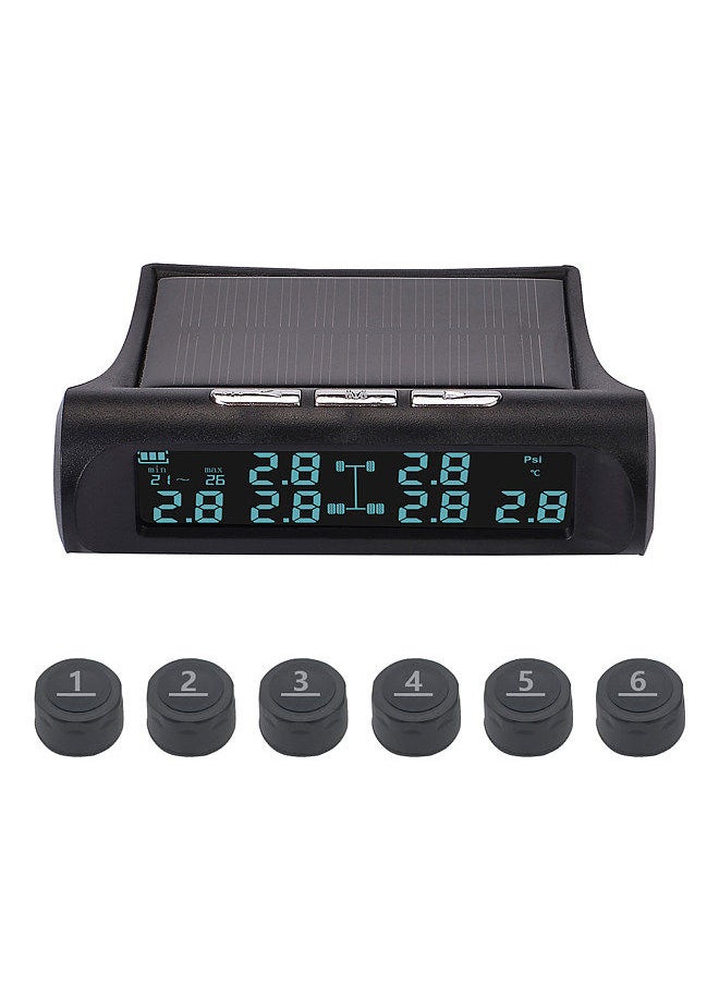 Generic - Tire Pressure Monitoring System, Solar Powered 6-Wheel Freight Vehicle Tire Pressure Monitor System for Truck, RV, Bus, Bulk Lorry - Image 1