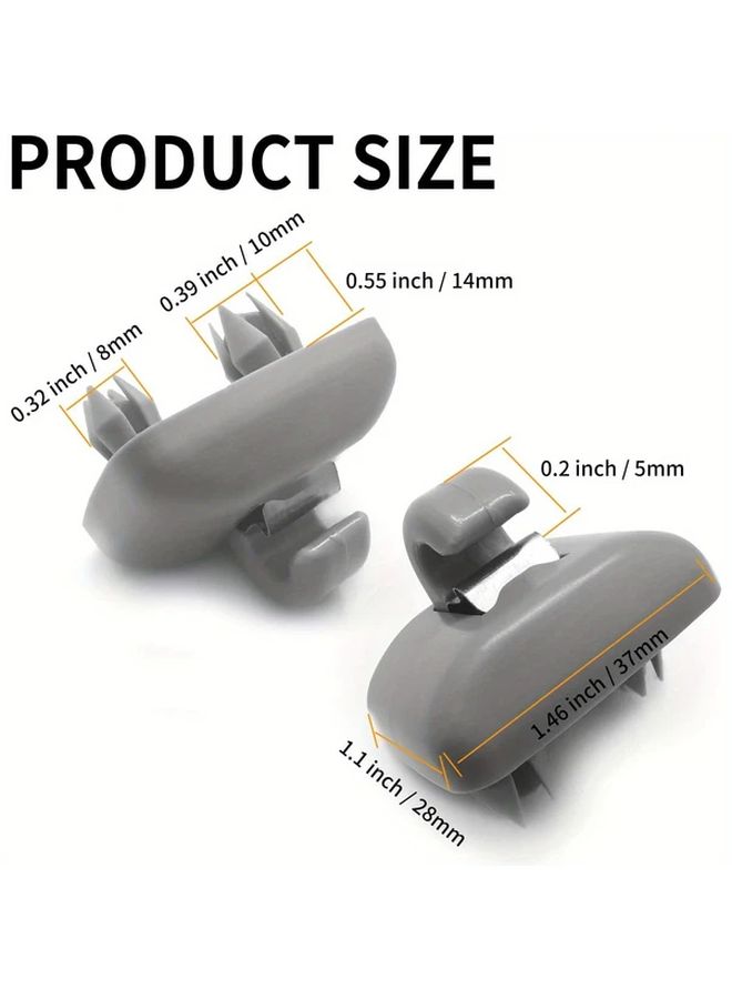 Gray Set Of 2 Sun Visor Clips For Audi Models - Image 2