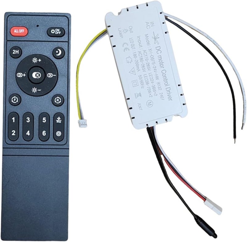 Ceiling Fan Light Remote Control 6 Speed Stepless Dimming AC110 265V Adjustable Airflow - Image 2