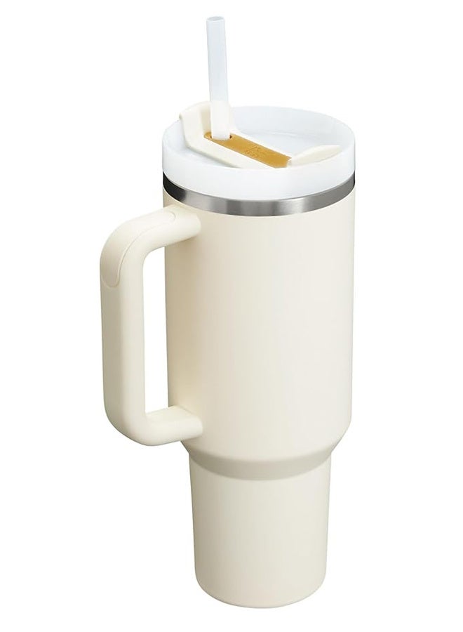 Stanley Quencher H2.0 FlowState Stainless Steel Vacuum Insulated Tumbler with Lid and Straw for Water, Iced Tea or Coffee, Smoothie and More, 40 oz，Creamy White - Image 5
