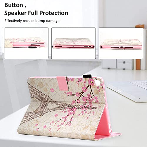 Dteck Case for iPad mini 5/4/3/2/1, Protective Leather Folio Case with [Auto Wake Sleep/Adjustable Viewing Stand Angle] Magnetic Shockproof Cute Slim Cover for iPad mini 7.9", Pink Eiffel Tower - Image 5