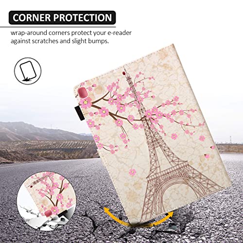 Dteck Case for iPad mini 5/4/3/2/1, Protective Leather Folio Case with [Auto Wake Sleep/Adjustable Viewing Stand Angle] Magnetic Shockproof Cute Slim Cover for iPad mini 7.9", Pink Eiffel Tower - Image 4