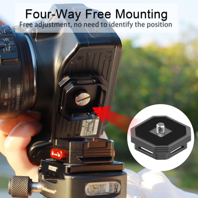 Taisioner Camera Clip with Plate Quick Release Capture Clamp System Backpack Strap Mount Holder for CanonSony,Nikon,DSLR Digital and Action Camera (Black with Red) - Image 3