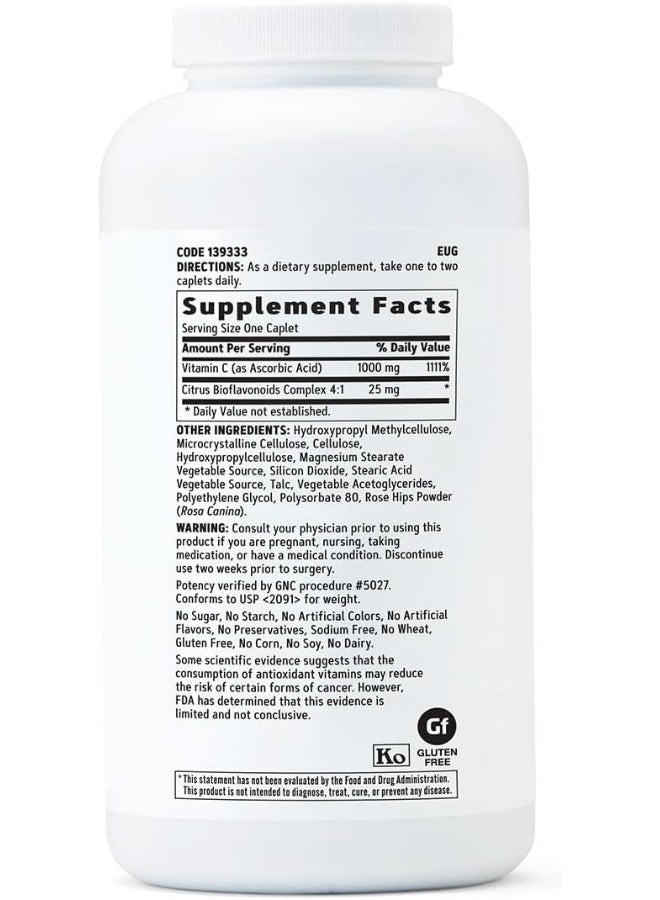 GNC Vitamin C 1000 Mg - 360 Caplets - Image 2