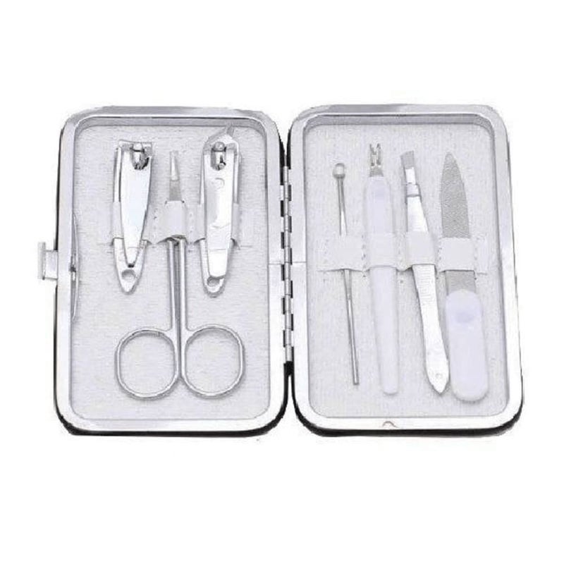 MINIGOOD - Manicure and Pedicure Set - Pink - Pack of 7 - for an organized manicure and pedicure routine