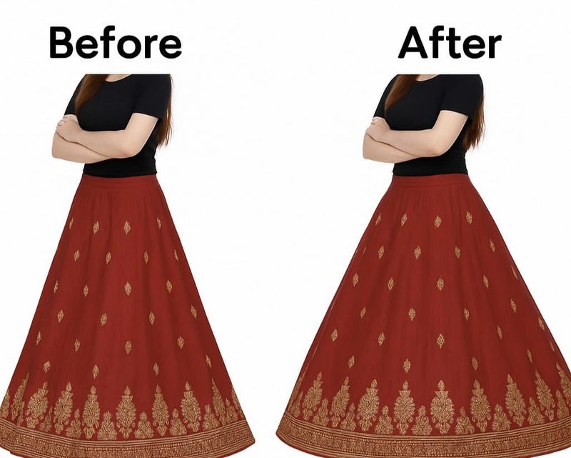 SEER Cancan Skirt for lehanga Cotton Cancan Petticoat, Hoopless Underskirt for Lehenga and Gown, Floor Length, Free Size Waist, Beige - Image 2