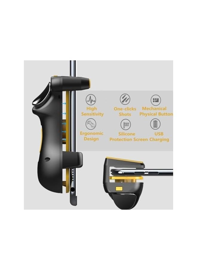 PROMASS PUBG Mobile Game Controller Trigger with Rapid Fire, 4 Finger Gaming Grip, Joystick L1R1, Wireless Gamepad for iPad, Tablet, Android, ios  - Image 3