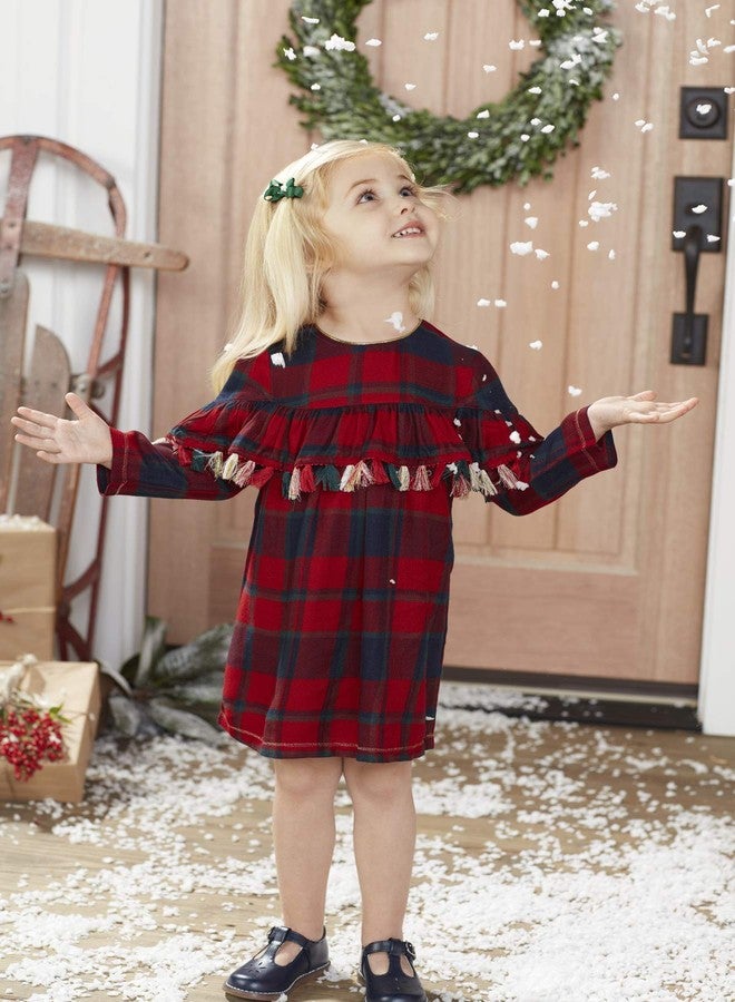 Mud Pie Baby Girls' Tartan Tassel Dress, 6-9 Months - Image 2