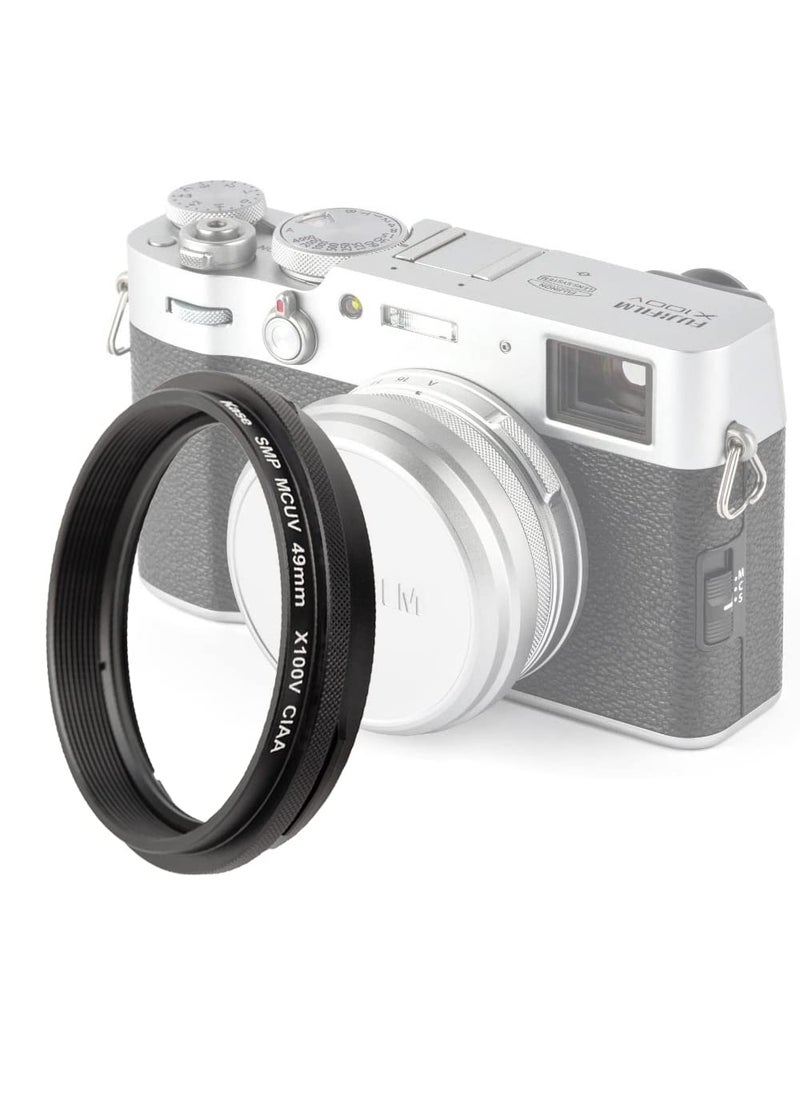 Kase Kase MCUV UV Protection Lens Filter for Fujifilm X100 Series Camera X100/X100S/X100F/X100T/X100V/X100VI - Black Frame, Optical Glass HD Multi-Coated, Compact Camera Accessories  - Image 1