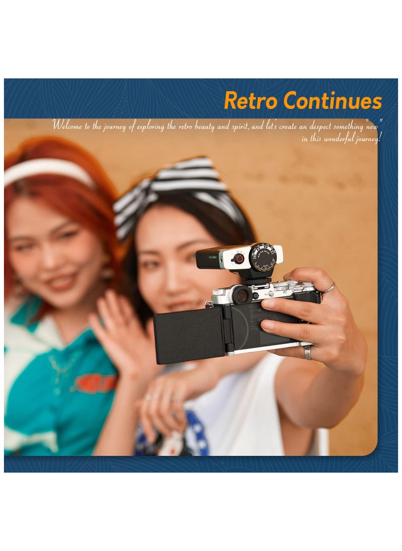 SYOSI - Retro Camera Flash, 6000K±200K On-Camera Flash, 7 Levels Flash Power Retro Camera Speedlite, Support Auto & Manual Modes, Compatible with Canon Nikon Sony Fuji Olympus Hot-Shoe Cameras - Image 1