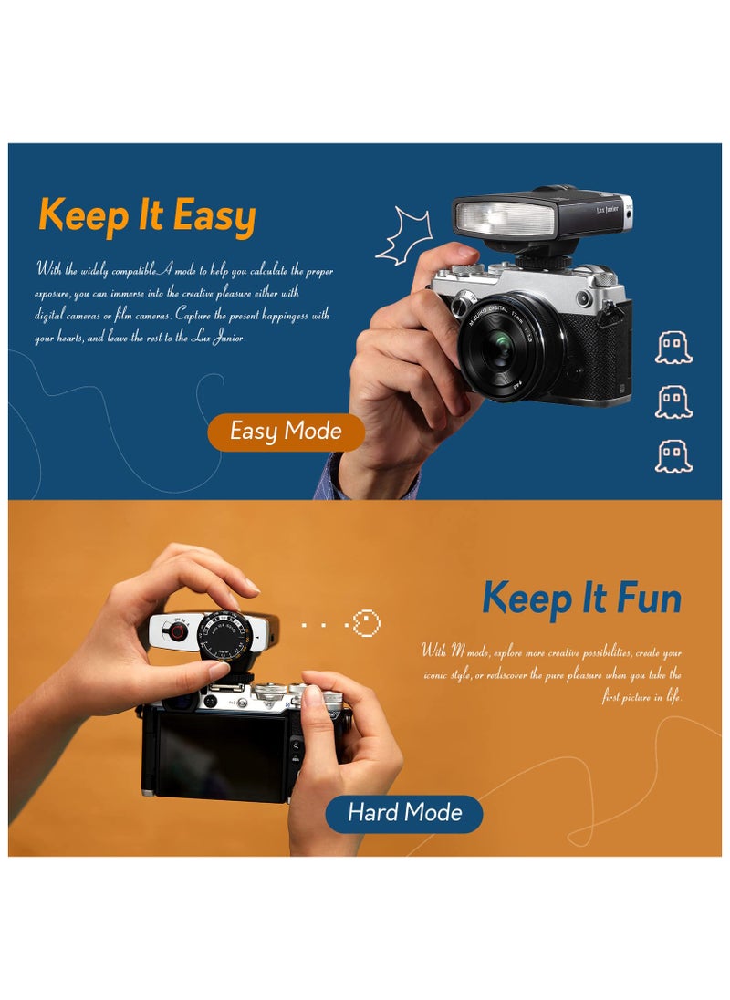 SYOSI - Retro Camera Flash, 6000K±200K On-Camera Flash, 7 Levels Flash Power Retro Camera Speedlite, Support Auto & Manual Modes, Compatible with Canon Nikon Sony Fuji Olympus Hot-Shoe Cameras - Image 1