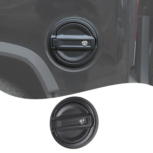 Lcojicep Locking Gas Tank Cap Cover Compatible with Hummer H2 2003-2009，Locking Gas Cap Cover, Fuel Tank Door with Lock，aluminum alloy Car Fuel Tank Gas Filler Cap Cover Accessories (Style B) - Image 1