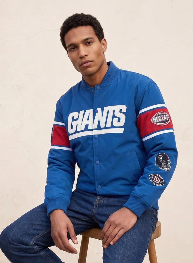 SP Characters The Buffalo Bills Varsity Jacket with Button Closure