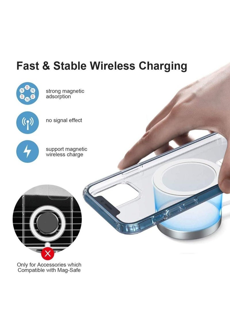 general Clear Magnetic Case for iPhone X/Xs with Mag-Safe Wireless Charging, Soft Silicone TPU Bumper Cover, Thin Slim Fit Hard Back Shockproof Anti-Yellow Protective Case for iPhone Xs/X(5.8 inch) - Image 2