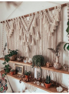 Antikiano Wooden Wall Shelf, Macrame Shelf, Living Room Decor, Stand Bookshelf.  - Image 2