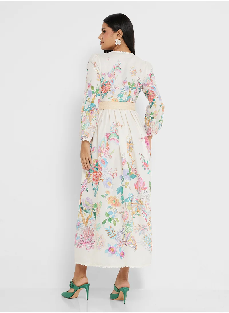 Khizana Floral Print Dress