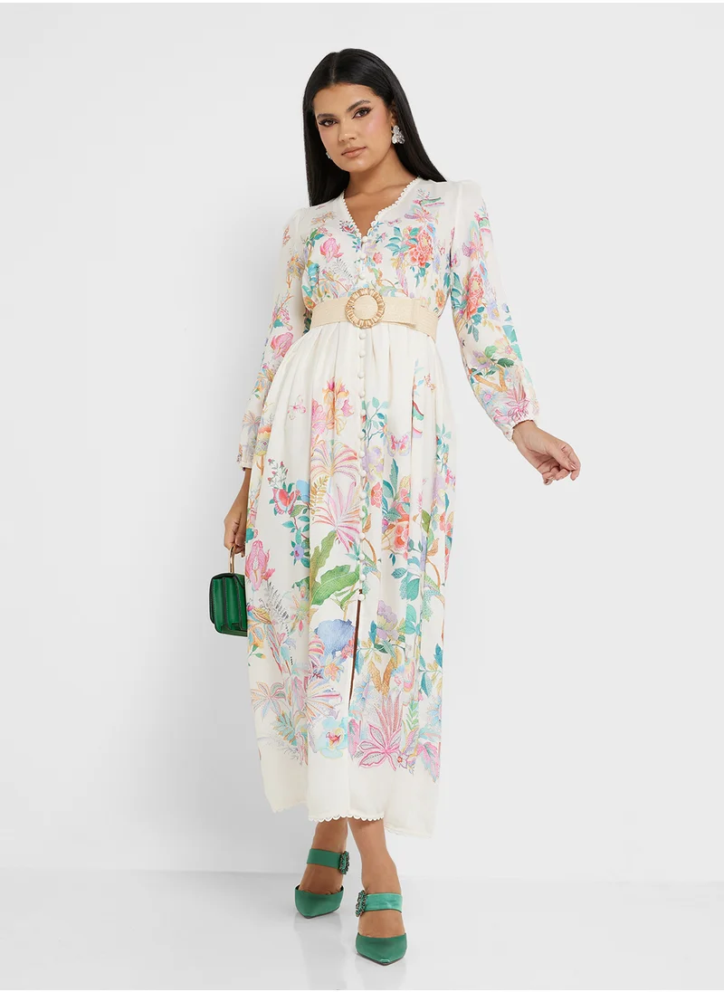 Khizana Floral Print Dress