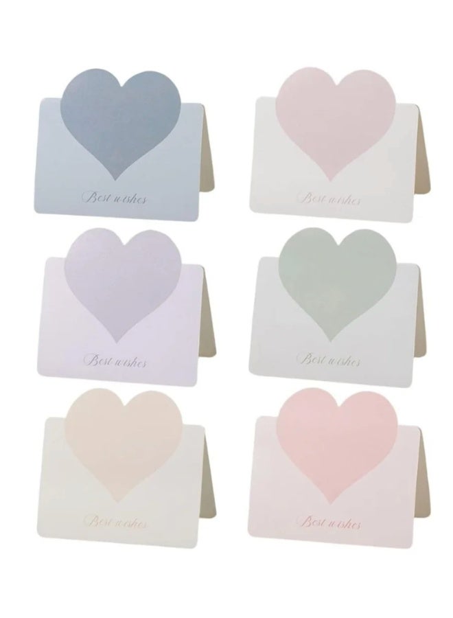 36Pcs Color Foldable Love Heart Greeting Cards,Color Romantic Heart Blank Cards Note Card,Wedding Card Flower Card Birthday Card Thank You Cards Holiday Cards for all kinds of Greeting Card - Image 1
