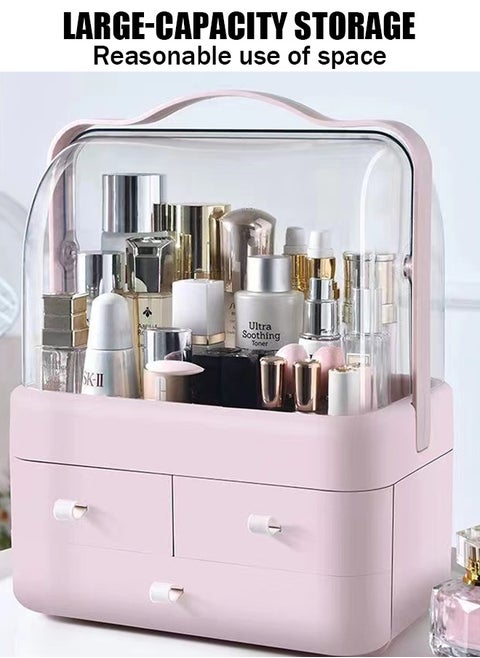 Cosmetics storage box, lipstick desktop drawer, transparent storage rack, skincare products