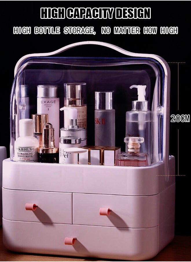 Cosmetics storage box, lipstick desktop drawer, transparent storage rack, skincare products