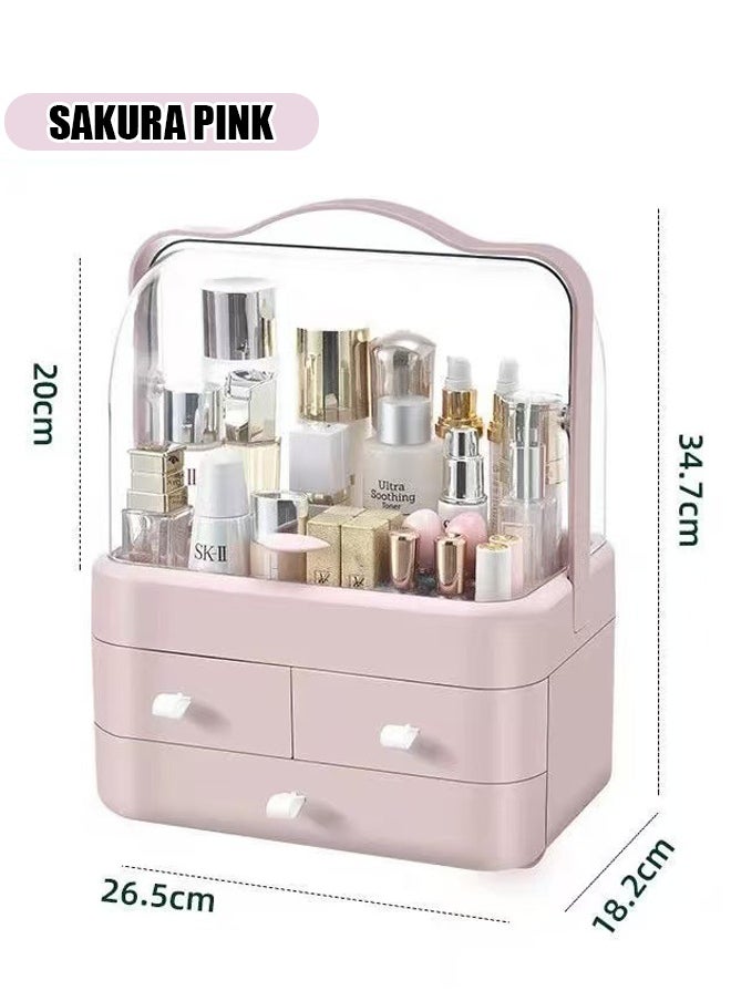 Cosmetics storage box, lipstick desktop drawer, transparent storage rack, skincare products